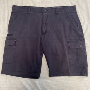 Wear First Navy Cargo Shorts Freeband Stretch Elastic Waist Size 42